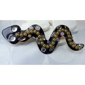 FERNELLA’S JOOLS NYC Vintage Chameleon Reptile Embellished Coat Brooch